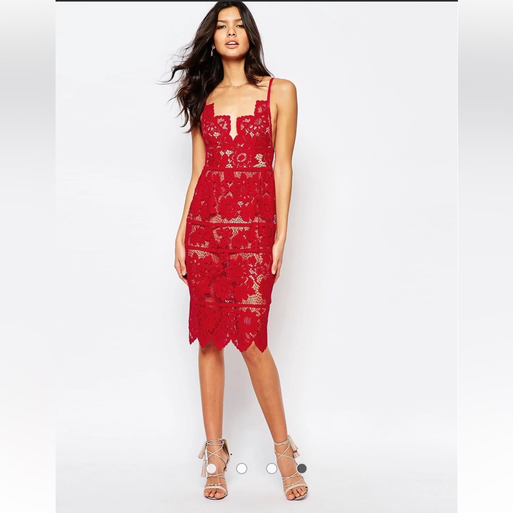 For Love and Lemons Gianna dress in hot rod